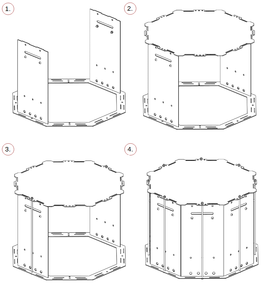Sestavení topeniště